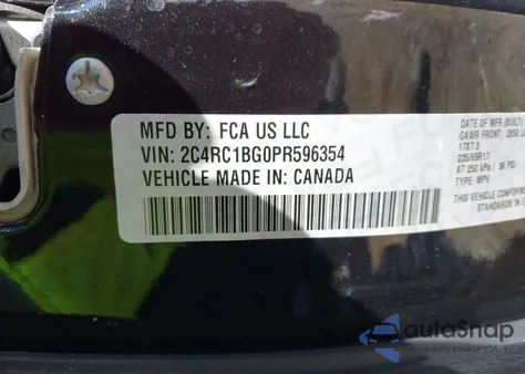 2023 Chrysler Pacifica Touring L from USA, damaged, VIN 2C4RC1BG0PR596354